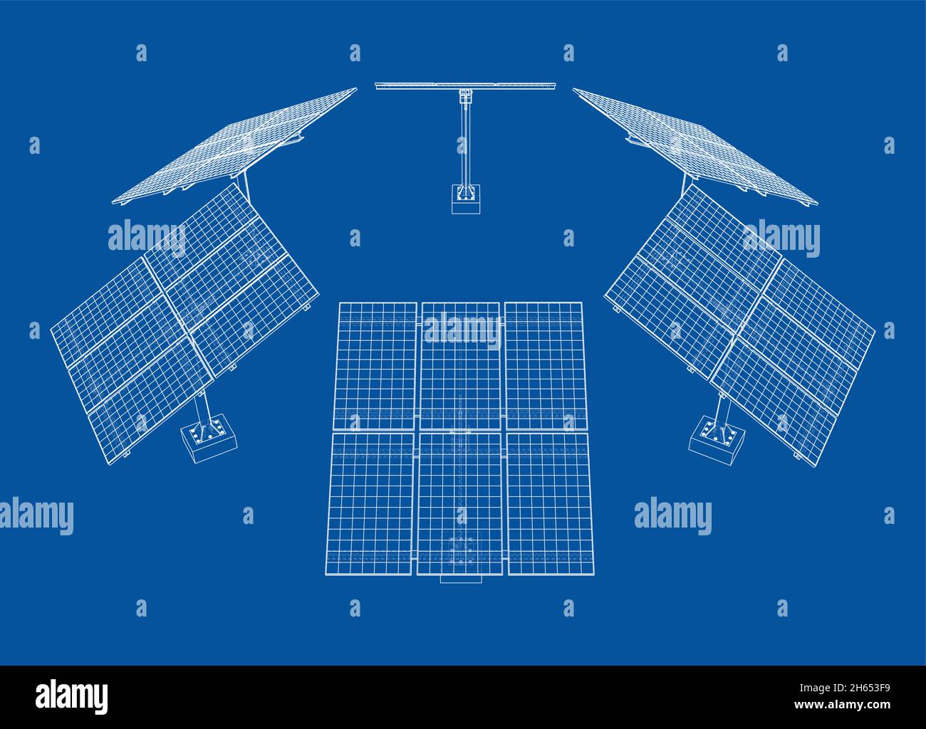 Solar Panel Concept. Vector rendering of 3d Stock Vector Image & Art ...