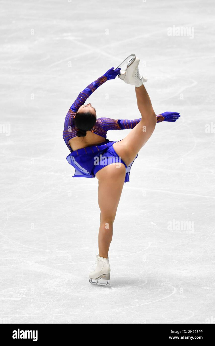 Tokyo. 13th Nov, 2021. Sakamoto Kaori of Japan competes during the