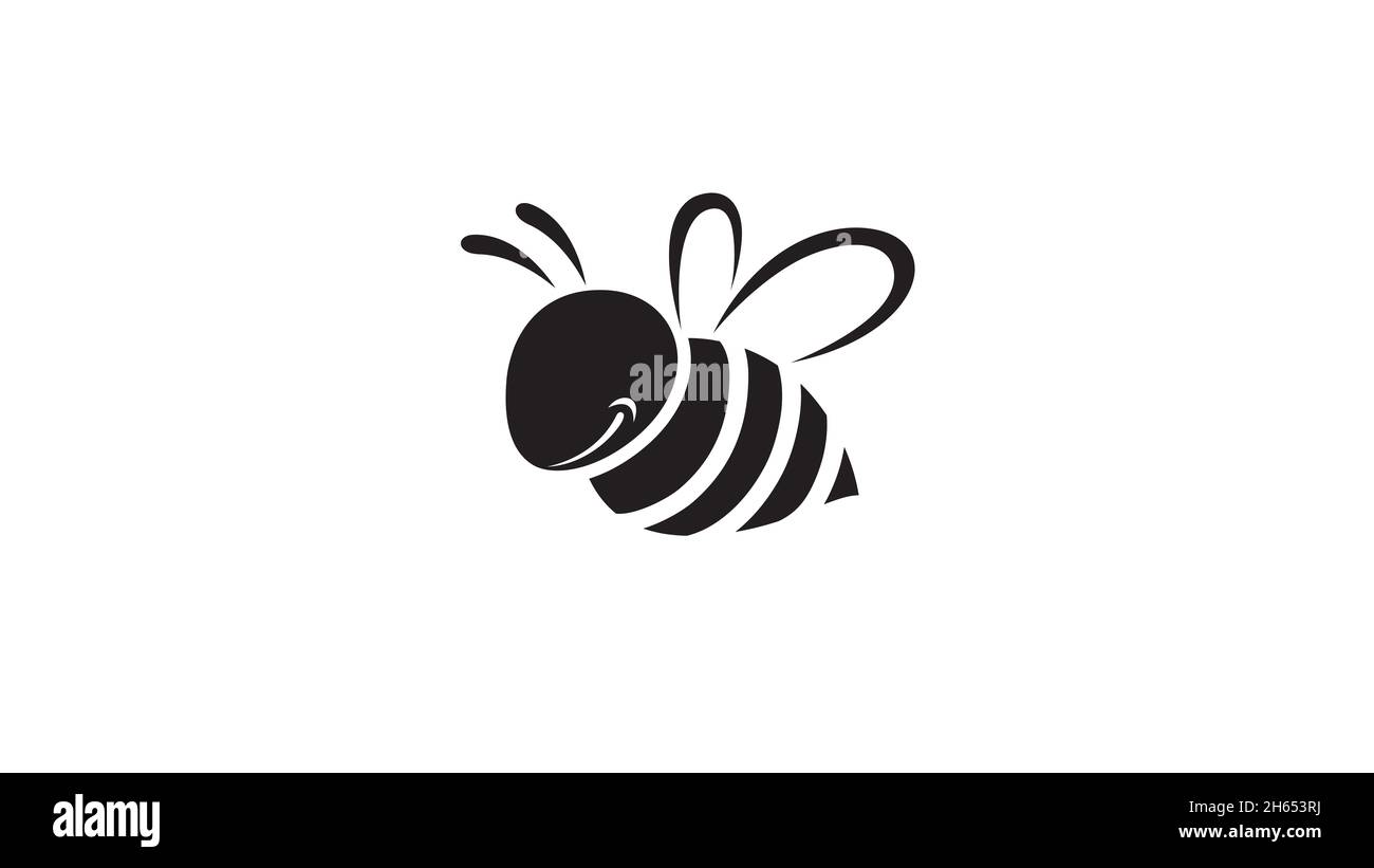 Creative Bee Abstract Logo Design Vector Symbol Icon Design Illustration Stock Photo