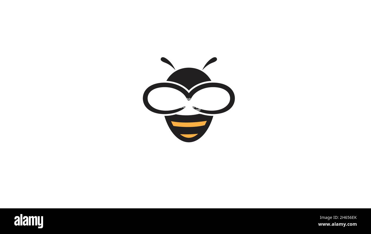 Creative Bee Abstract Logo Design Vector Stock Vector