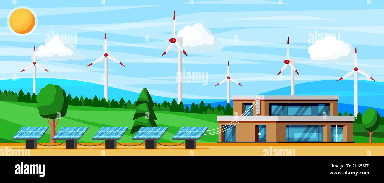Eco House Concept Background Stock Vector Image & Art - Alamy