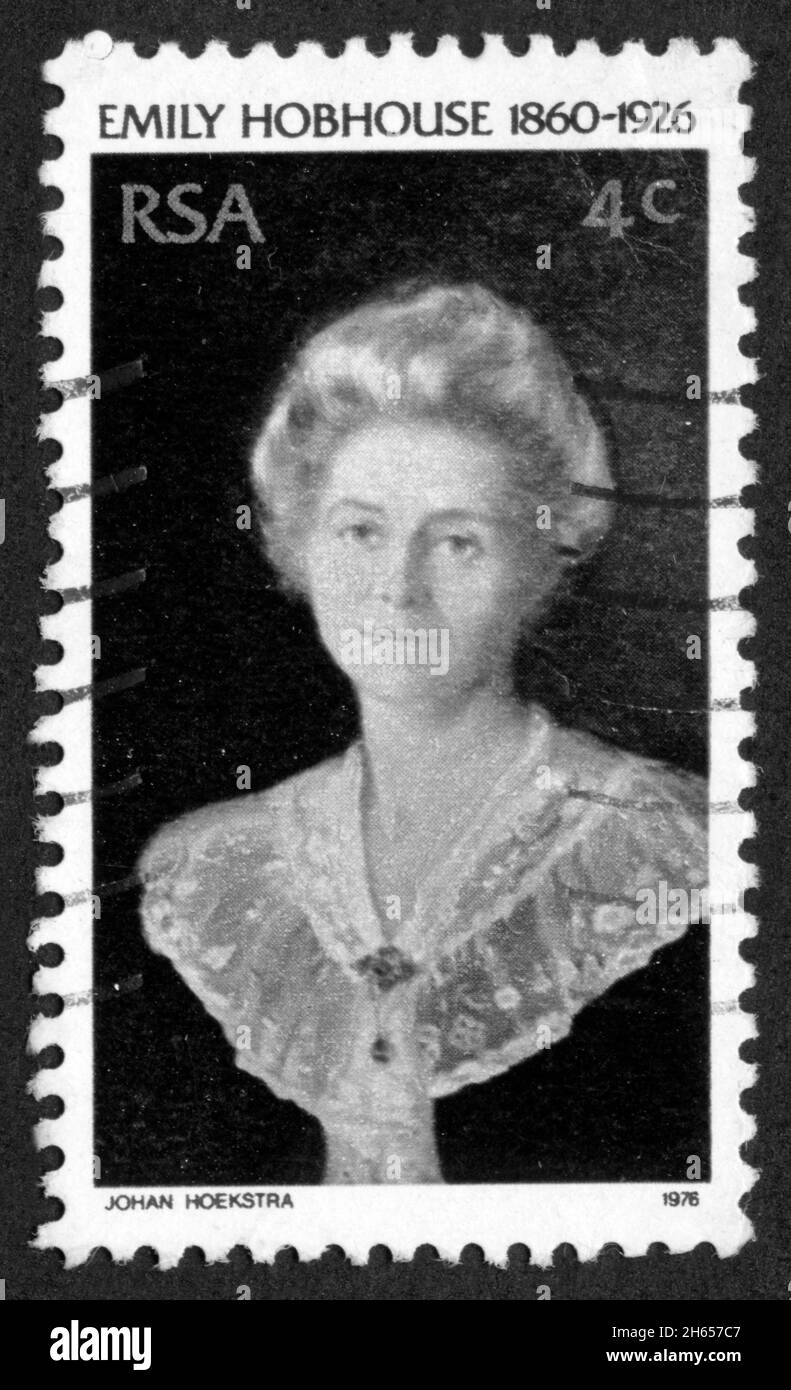 Stamp print in RSA, Emily Hobhouse Stock Photo