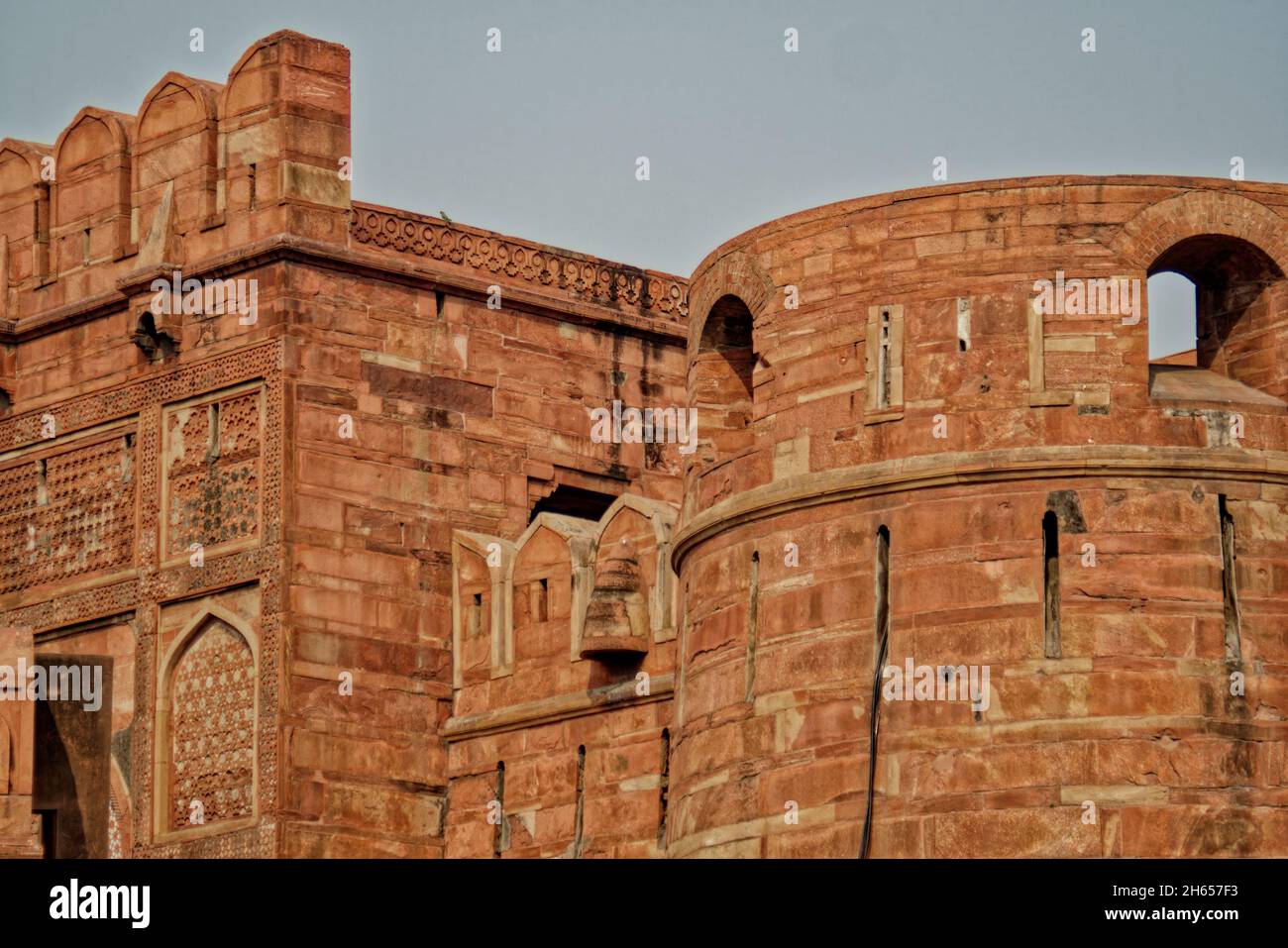 Rampart, Agra Fort Stock Photo - Alamy