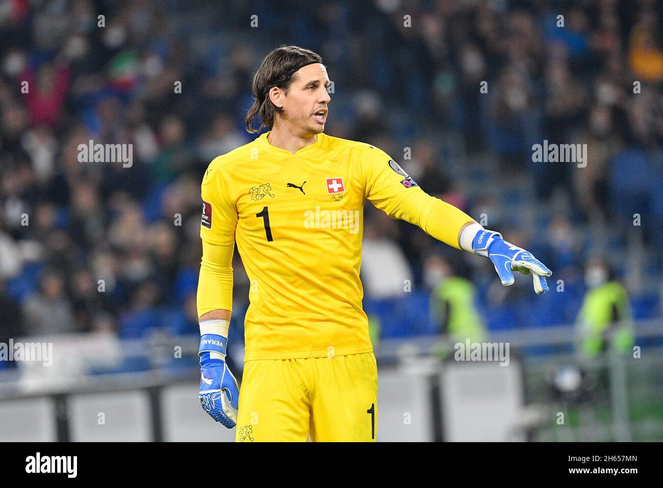 Yann Sommer (Switzerland)  during the FIFA World Cup Qatar 2022 Group C qualification football match between Italy and Switzerland at the Olimpico sta Stock Photo