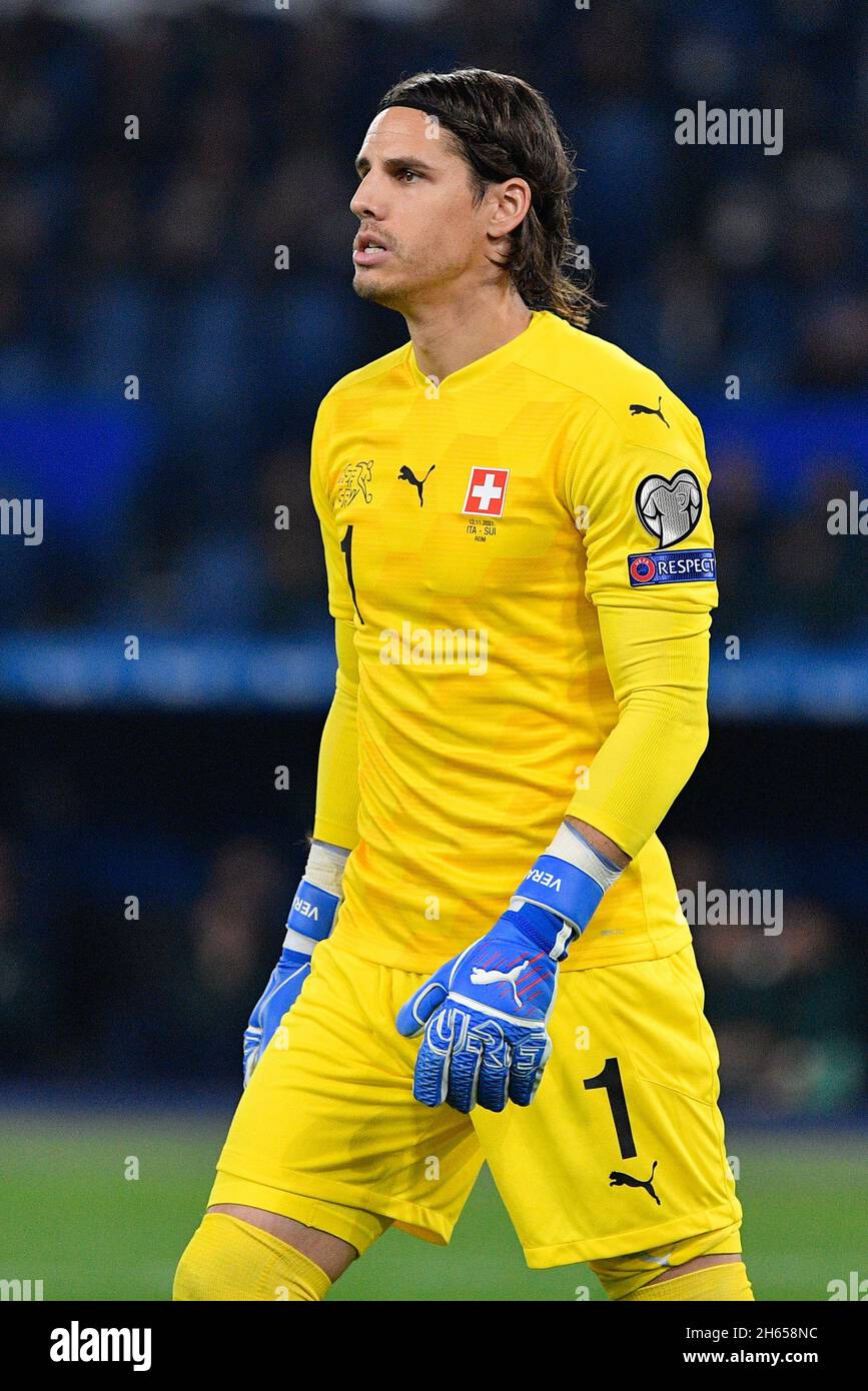 Yann Sommer (Switzerland)  during the FIFA World Cup Qatar 2022 Group C qualification football match between Italy and Switzerland at the Olimpico sta Stock Photo