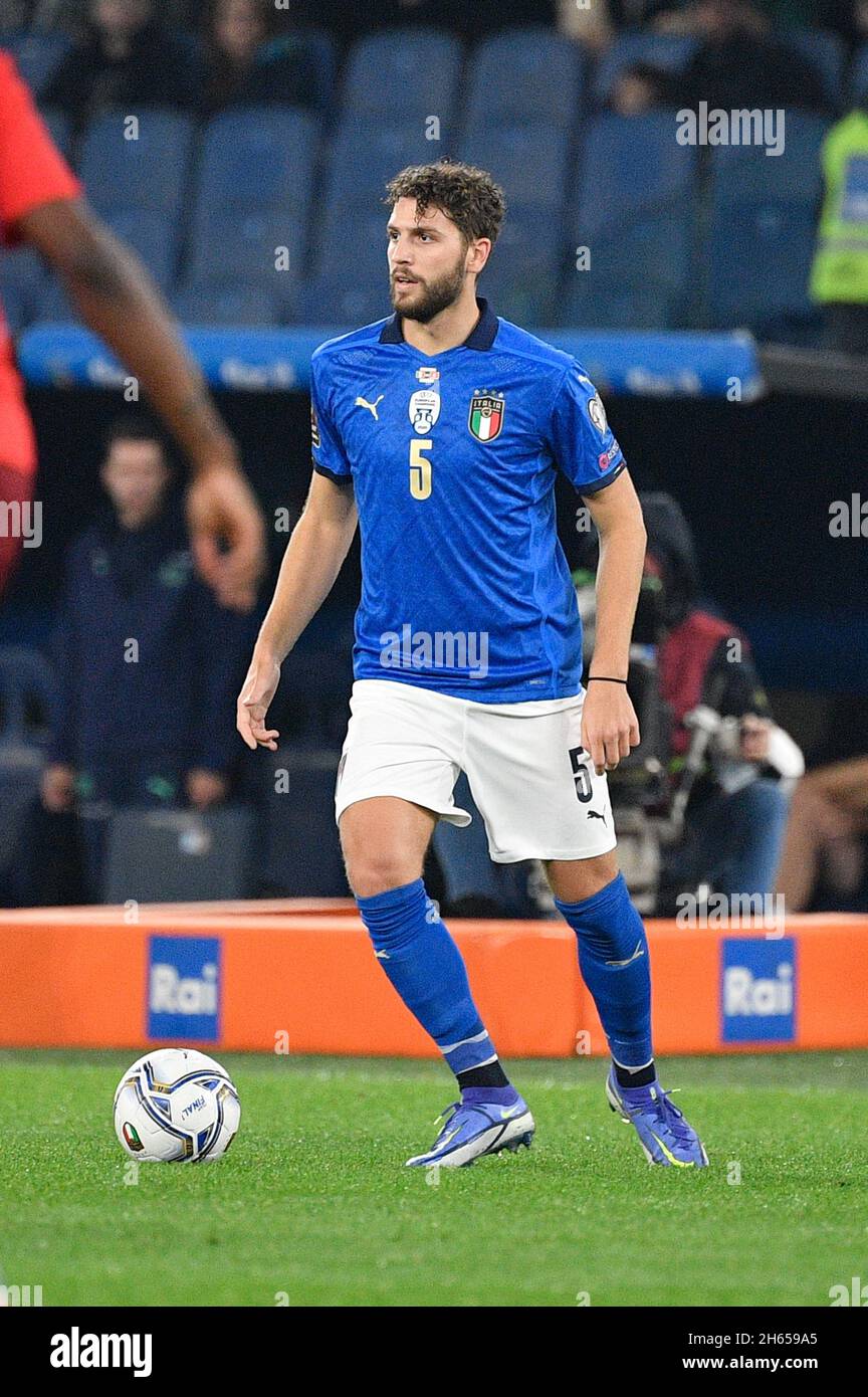 Manuel Locatelli (Italy) during the FIFA World Cup Qatar 2022 Group C  qualification football match between Italy and Switzerland at the Olimpico  stad Stock Photo - Alamy
