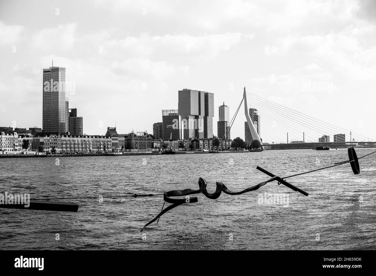 Rotterdam nieuwe maas river Black and White Stock Photos & Images - Alamy