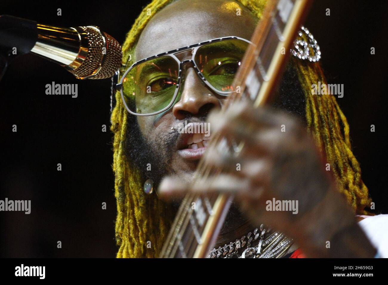 Las Vegas, USA. 13th Nov, 2021. Thundercat performs on stage during the ...