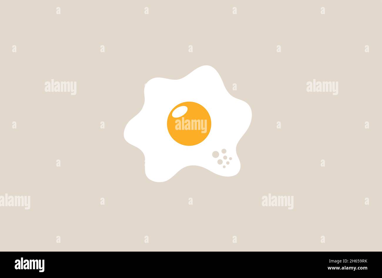 Creative Fried Egg Meal Logo Design Vector Symbol Illustration Stock Vector