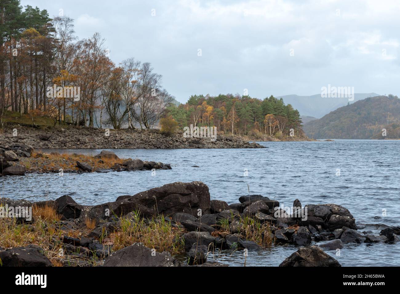 Autumn view of Thirlmere Reservoir in the Lake District of Cumbria, England, UK Stock Photo