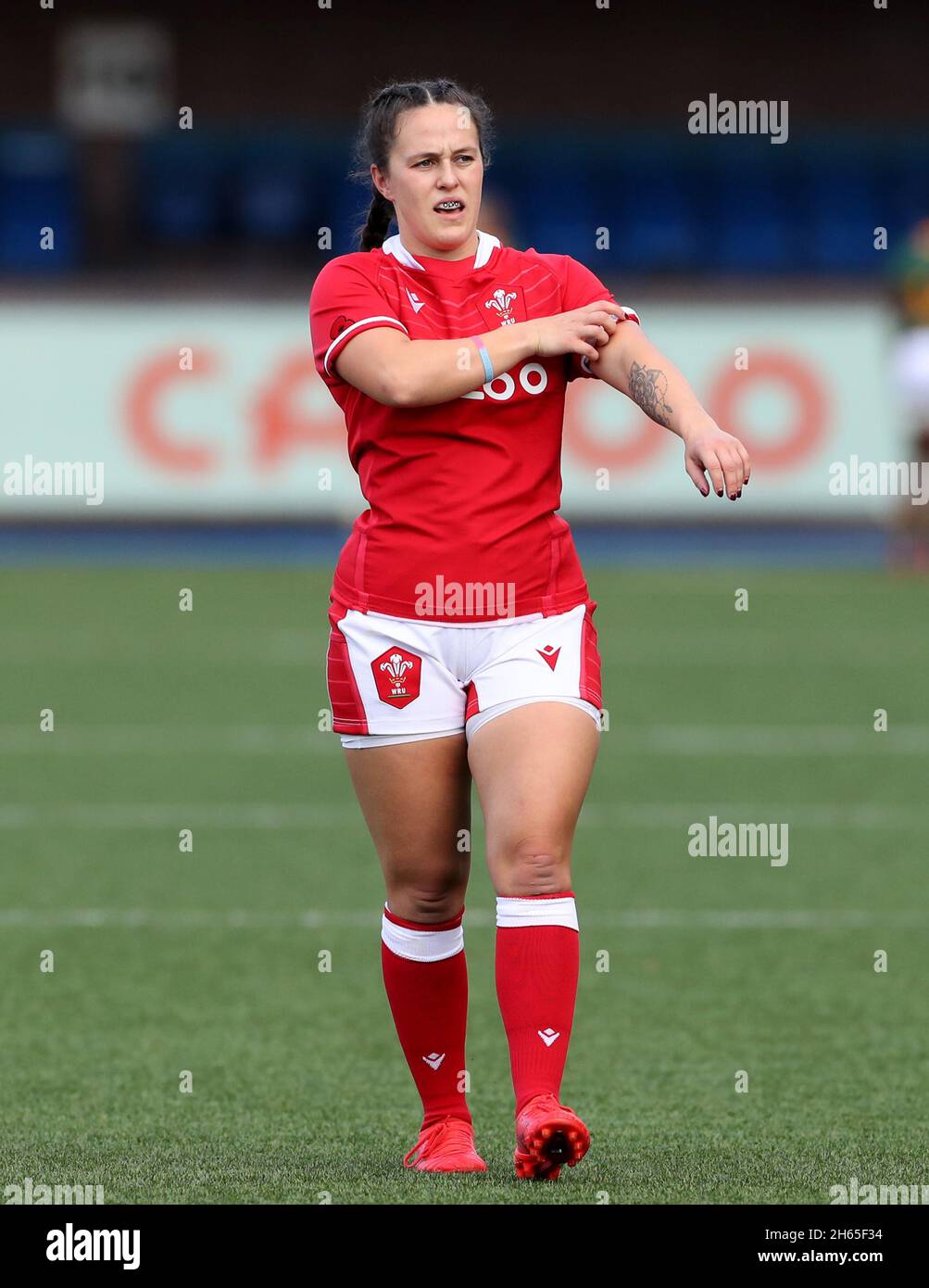 Wales' Ffion Lewis during the Autumn International match at Cardiff Arms park, Cardiff. Picture date: Saturday November 13, 2021. See PA story RUGBYU Wales Women. Photo credit should read: Bradley Collyer/PA Wire. RESTRICTIONS: Use subject to restrictions. Editorial use only, no commercial use without prior consent from rights holder. Stock Photo