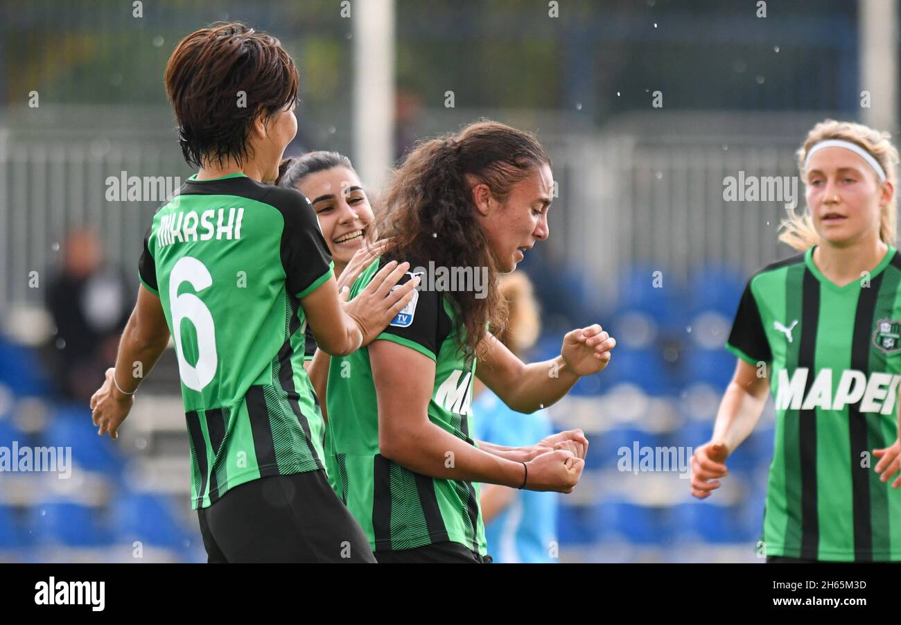 Naples, Italy. 13th Nov, 2021. Halay Bugeja (7) US Sassuolo Calcio Femminile during the Italian Football Championship League A Women 2021/2022 match between Napoli Femminile vs US Sassuolo Calcio Femminile at the Stadium Giuseppe Piccolo Credit: Independent Photo Agency/Alamy Live News Stock Photo