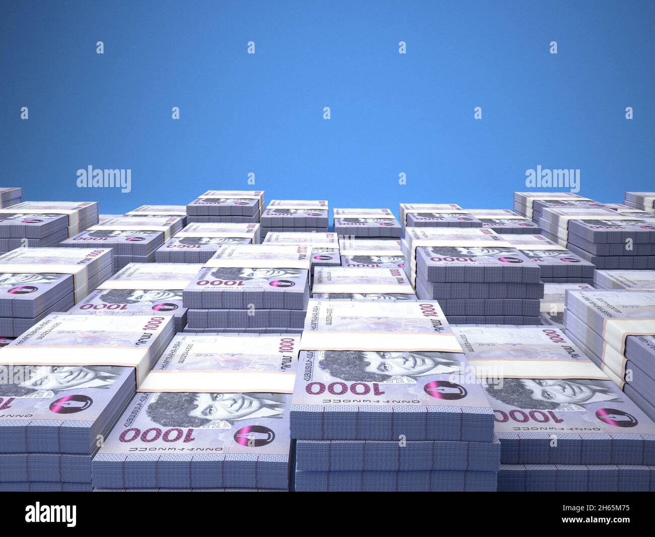 Money of Armenia. Dram bills. AMD banknotes. 1000 Armenian. Business ...