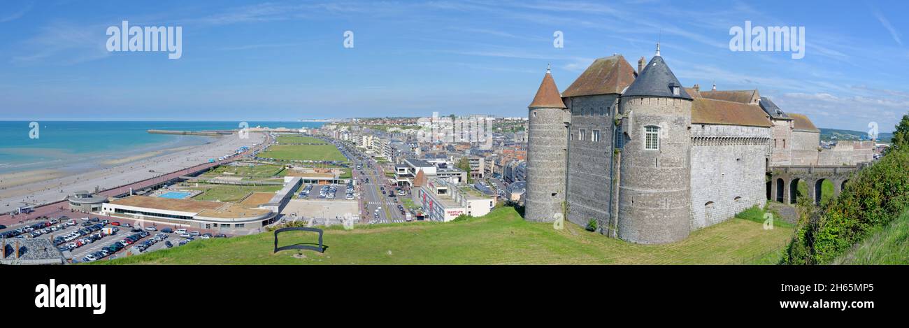 France, Seine-Maritime (76), Pays de Caux, Côte d'albâtre, Dieppe, castle-museum Stock Photo