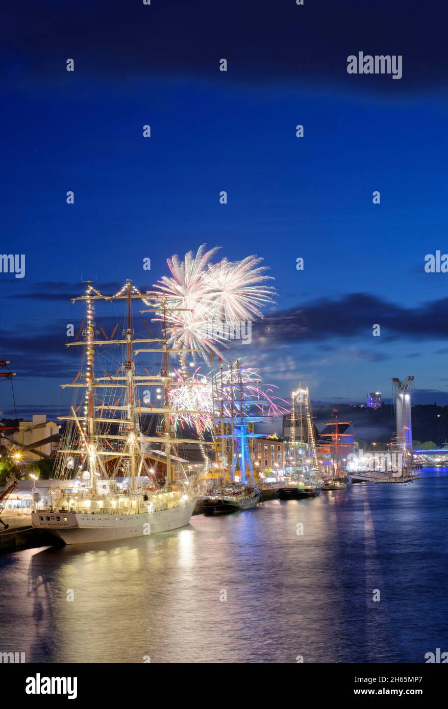 France, Seine-Maritime (76), Rouen, Armada 2019, fireworks Stock Photo