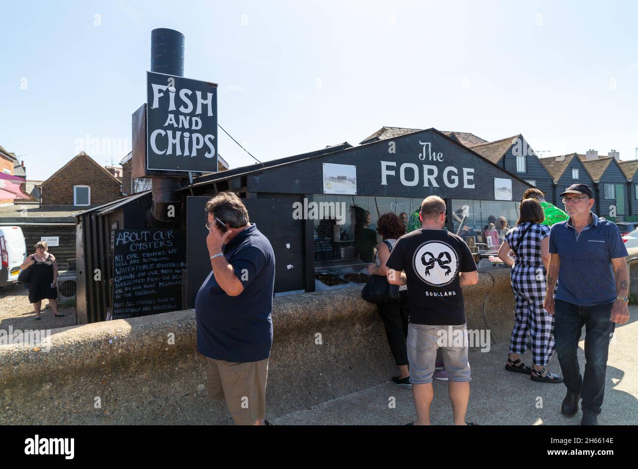 The Fish and Chips, Whitstable Bay, Kent Stock Photo Alamy