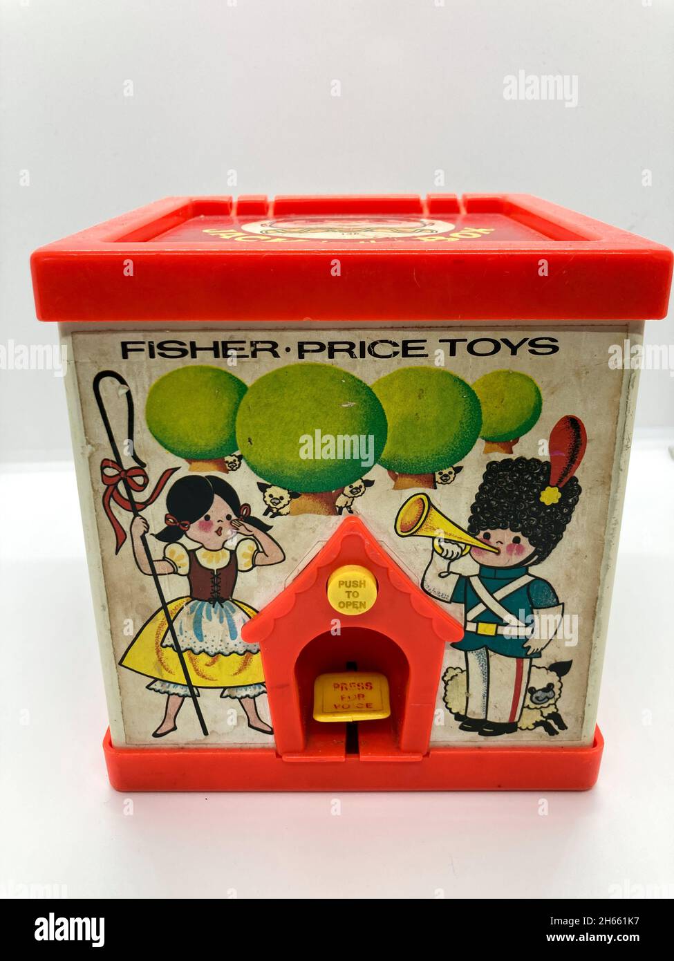 1970s Fisher Price Jack puppet in a box toy Stock Photo Alamy