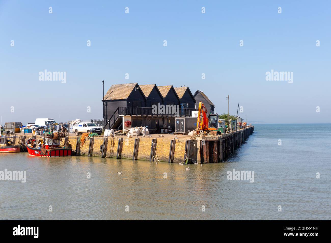 Whitstable promenade, Whitstable Harbour, Kent Stock Photo Alamy