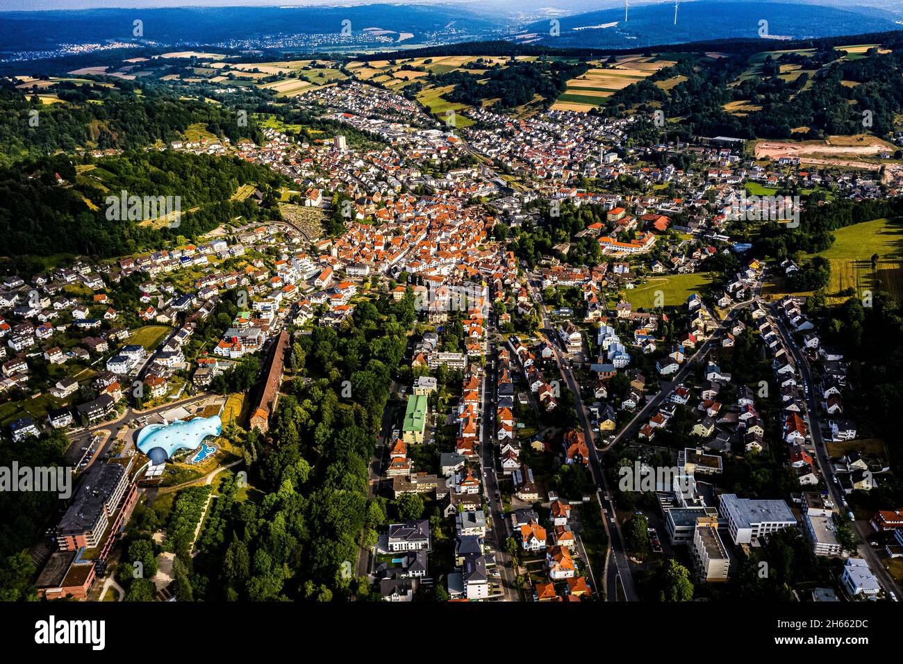 Bad Orb aus der Luft Luftbilder von Bad Orb im MainKinzigKreis