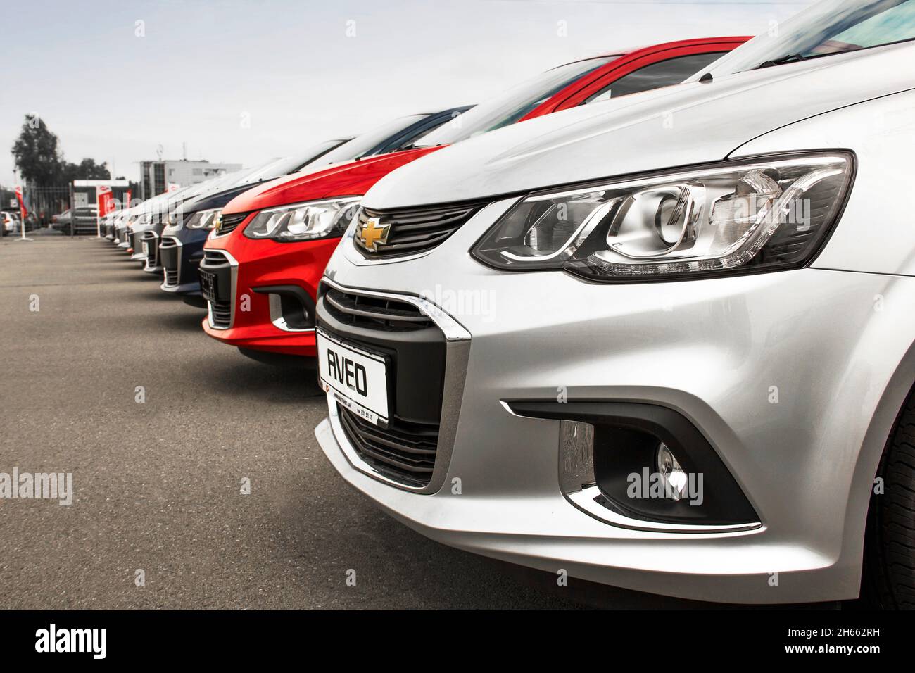 Kiev, Ukraine May 19, 2020 Chevrolet Aveo cars. Cars for sale