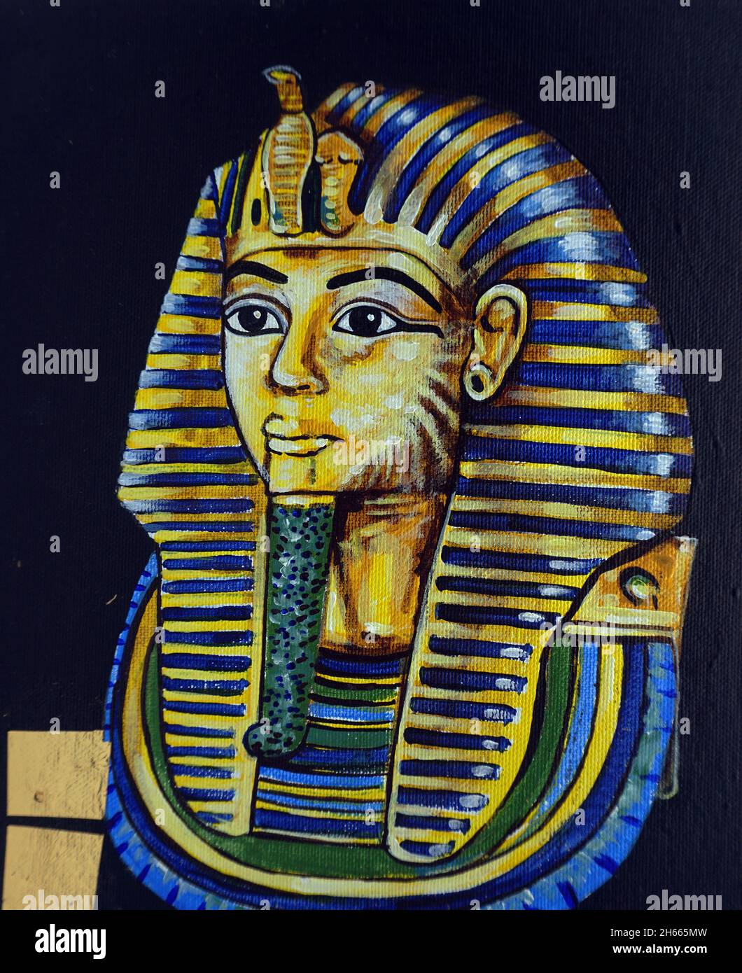 Painting oil color The art of Egypt is beautiful in Dark Stock Photo