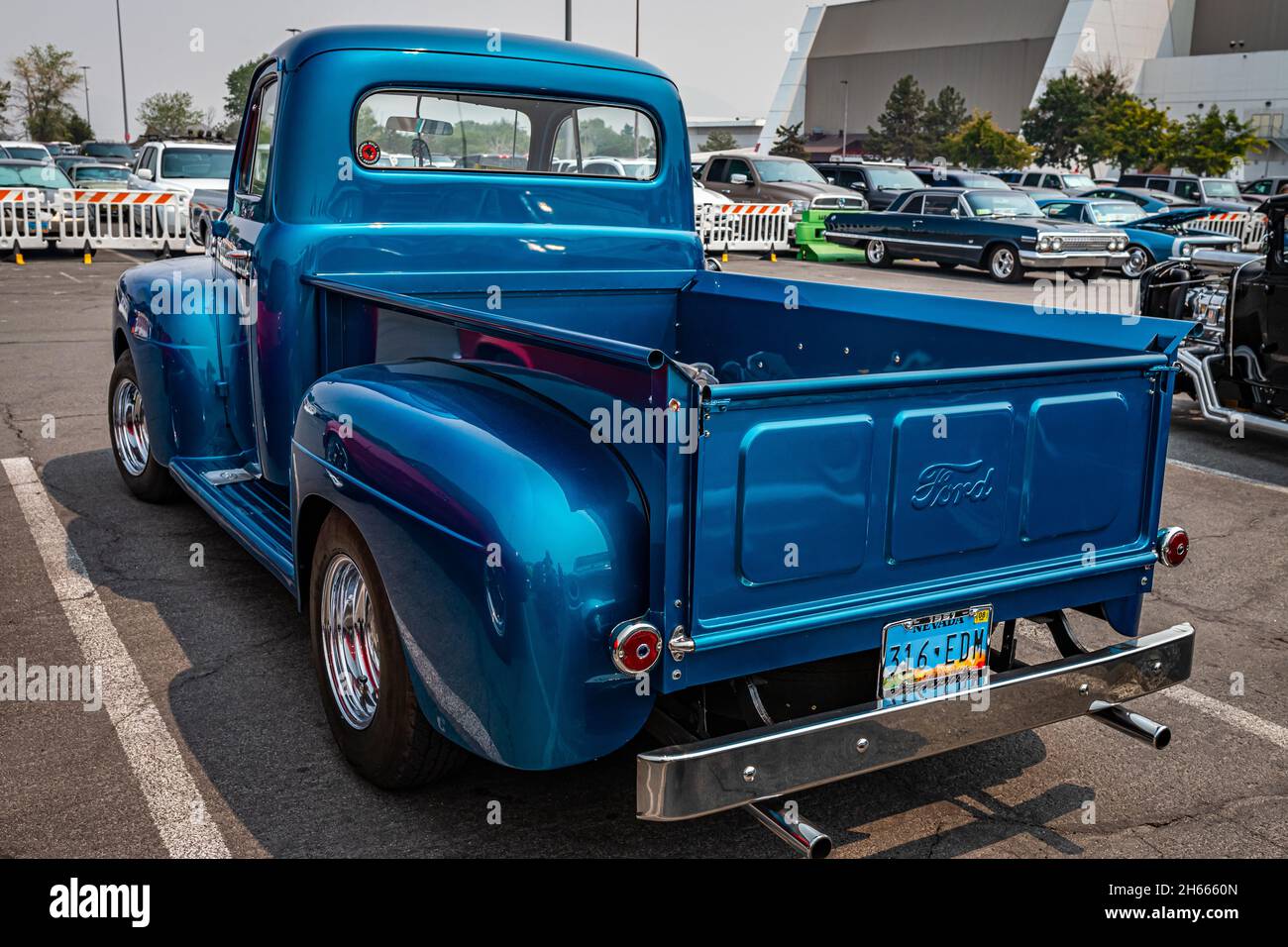 Reno, NV August 6, 2021 1951 Ford F1 pickup truck at a local car