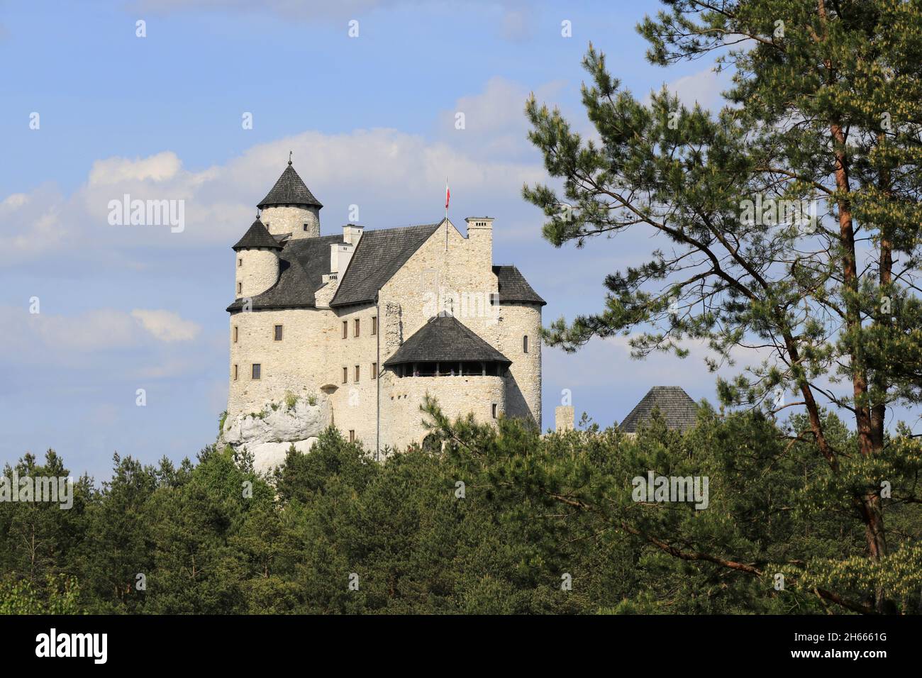 Bobolice Castle, Krakow-Czestochowa Upland (Polish Jura), Poland Stock Photo