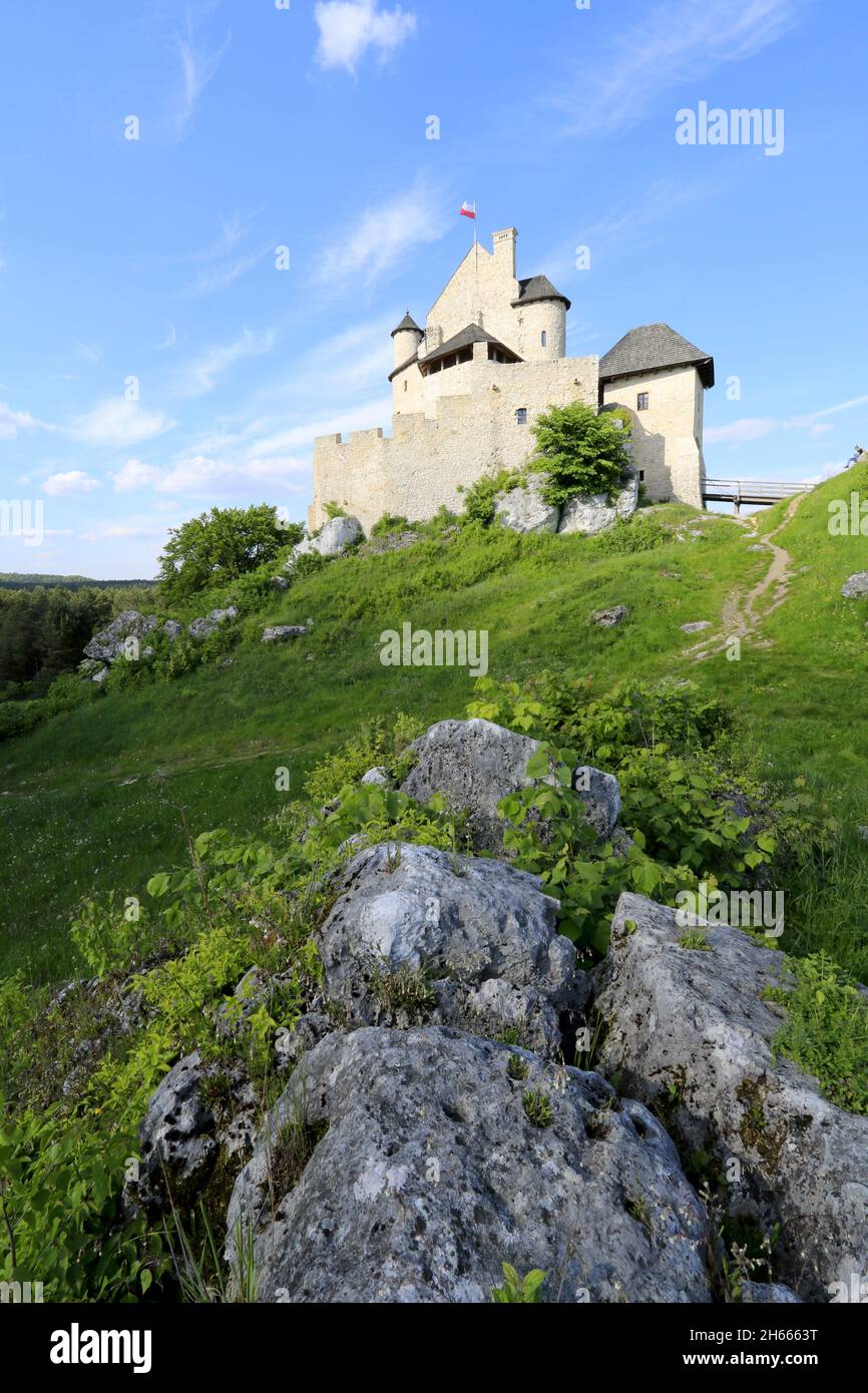 Bobolice Castle, Krakow-Czestochowa Upland (Polish Jura), Poland Stock Photo