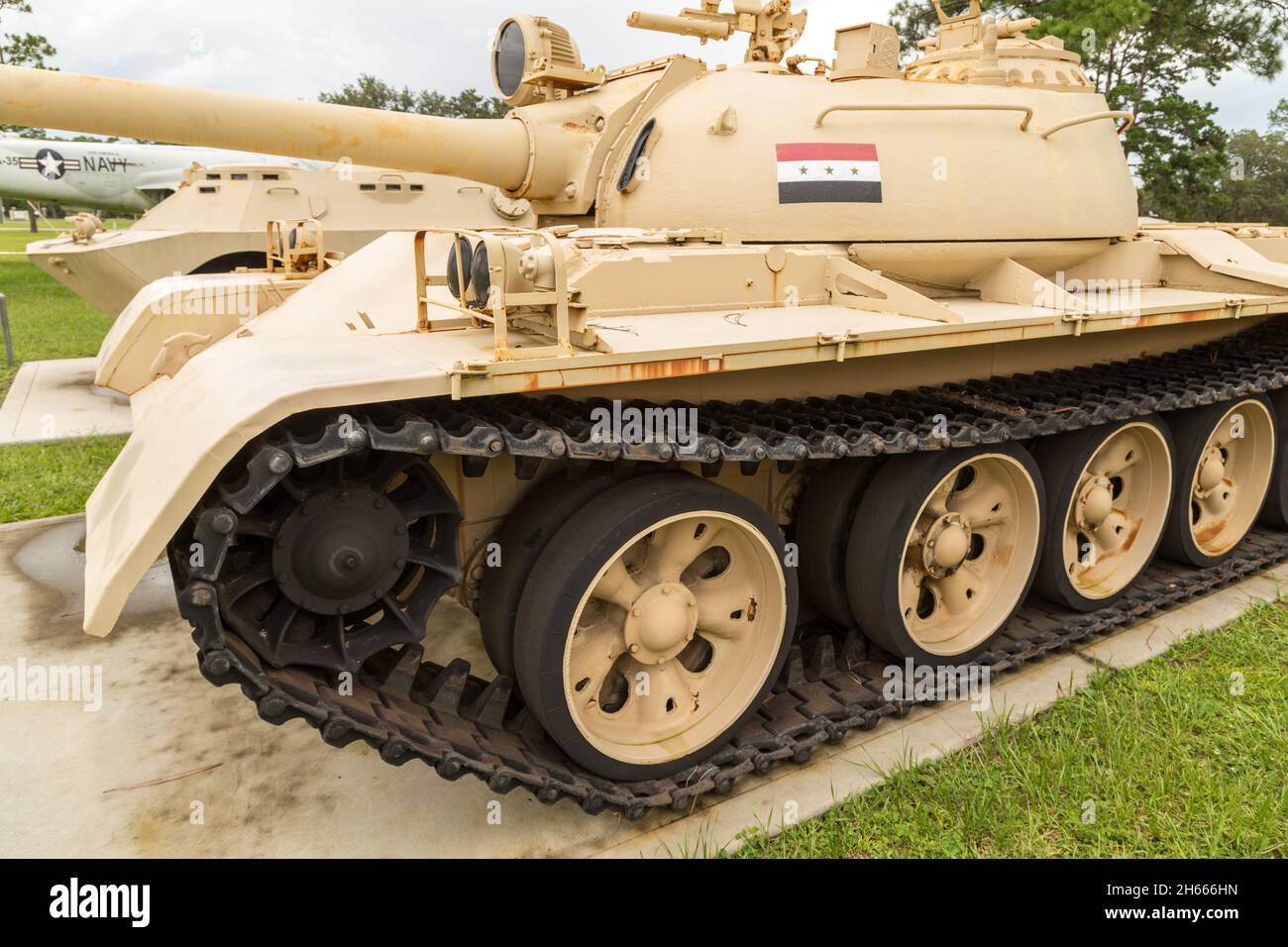 Iraqi T-55A Battle Tank, Russian Made Stock Photo
