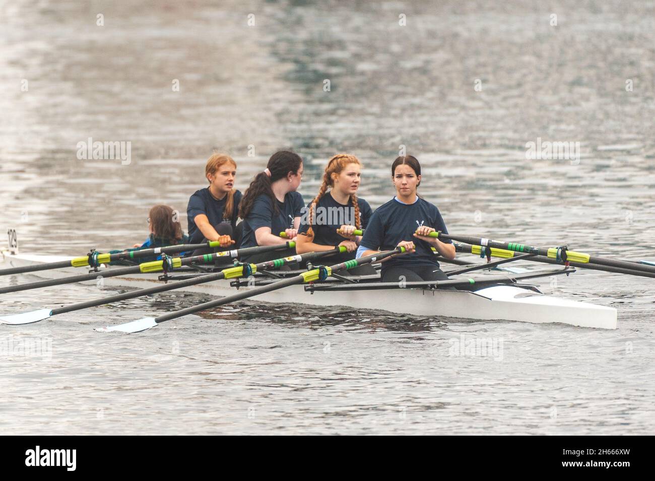 Cork, Ireland. 13th Nov, 2021. Rowers from clubs around County Cork descended on Cork city today for time trials called 'Skibbereen Head of the River'. Crews rowed from Cork city to Blackrock Rowing Club, with the fastest taking the titles in various categories. Credit: AG News/Alamy Live News Stock Photo
