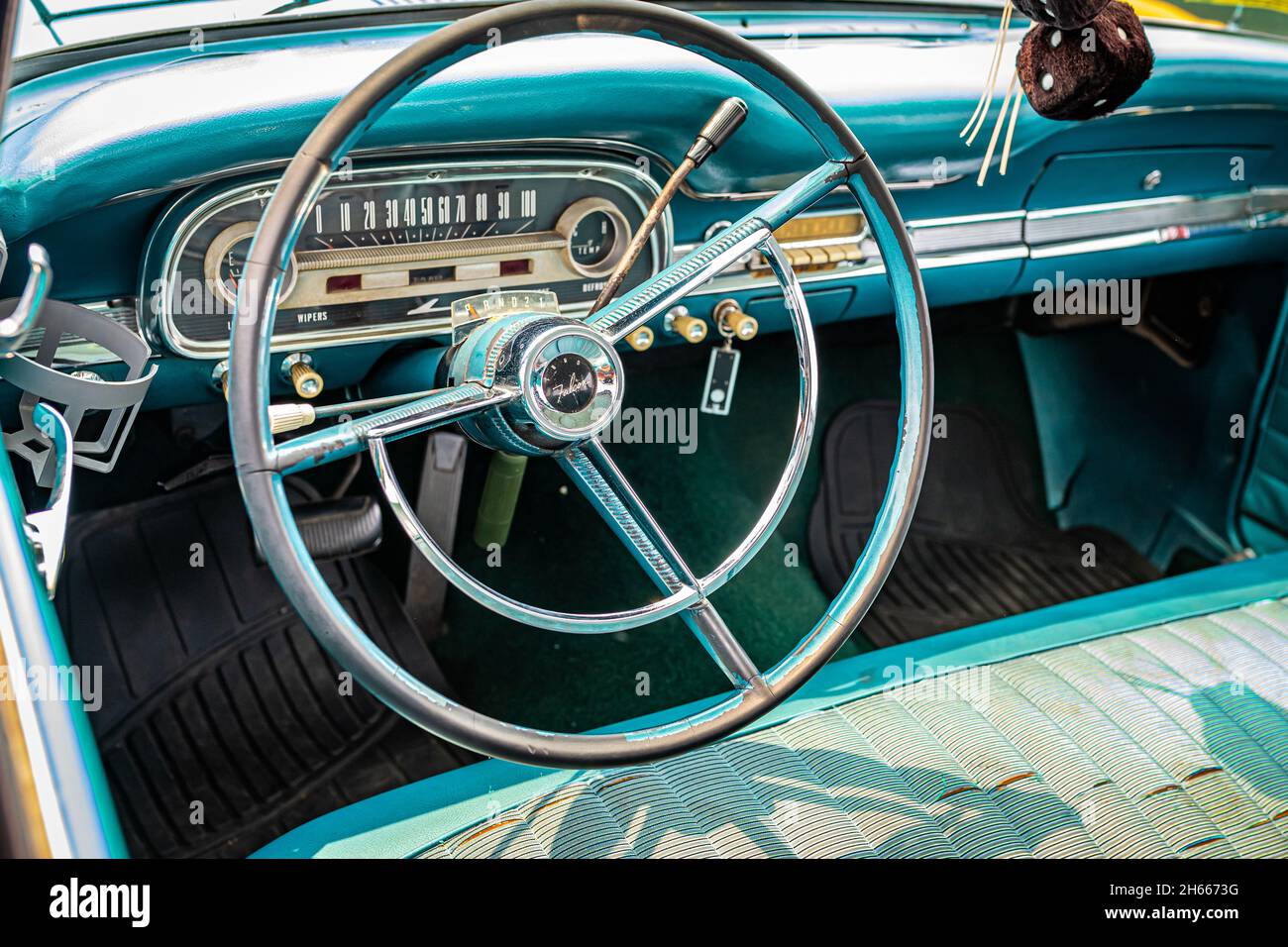 Reno, NV - August 6, 2021: 1963 Ford Falcon Futura coupe at a local car
