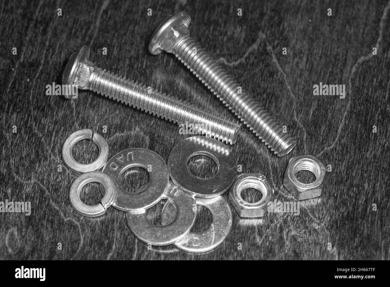 Nuts, bolts,and washers Stock Photo