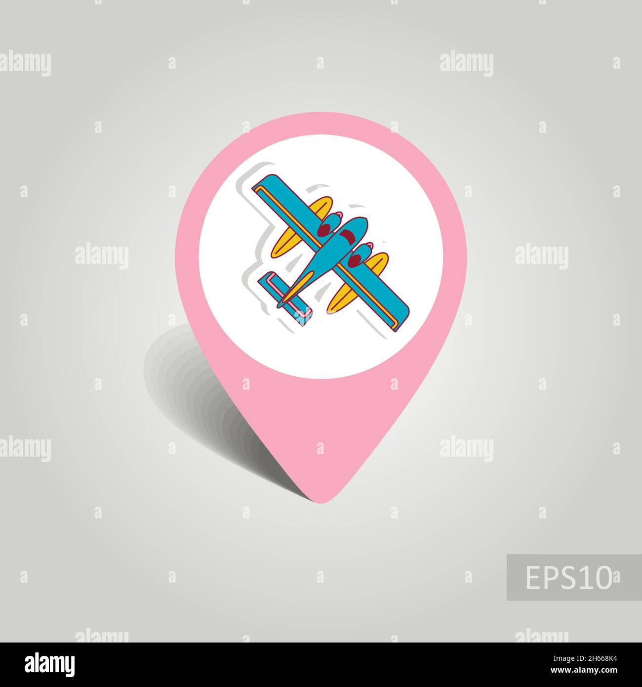 Hydroplane vector pin map icon. Travel Map pointer. Summer Map markers ...