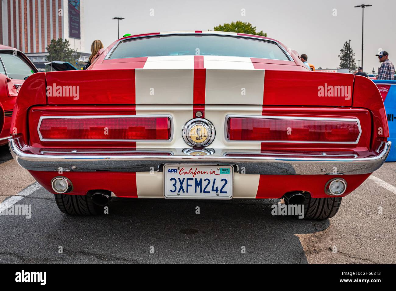 Reno, NV - August 6, 2021: 1967 Shelby Cobra GT500 fastback coupe at a local car show. Stock Photo