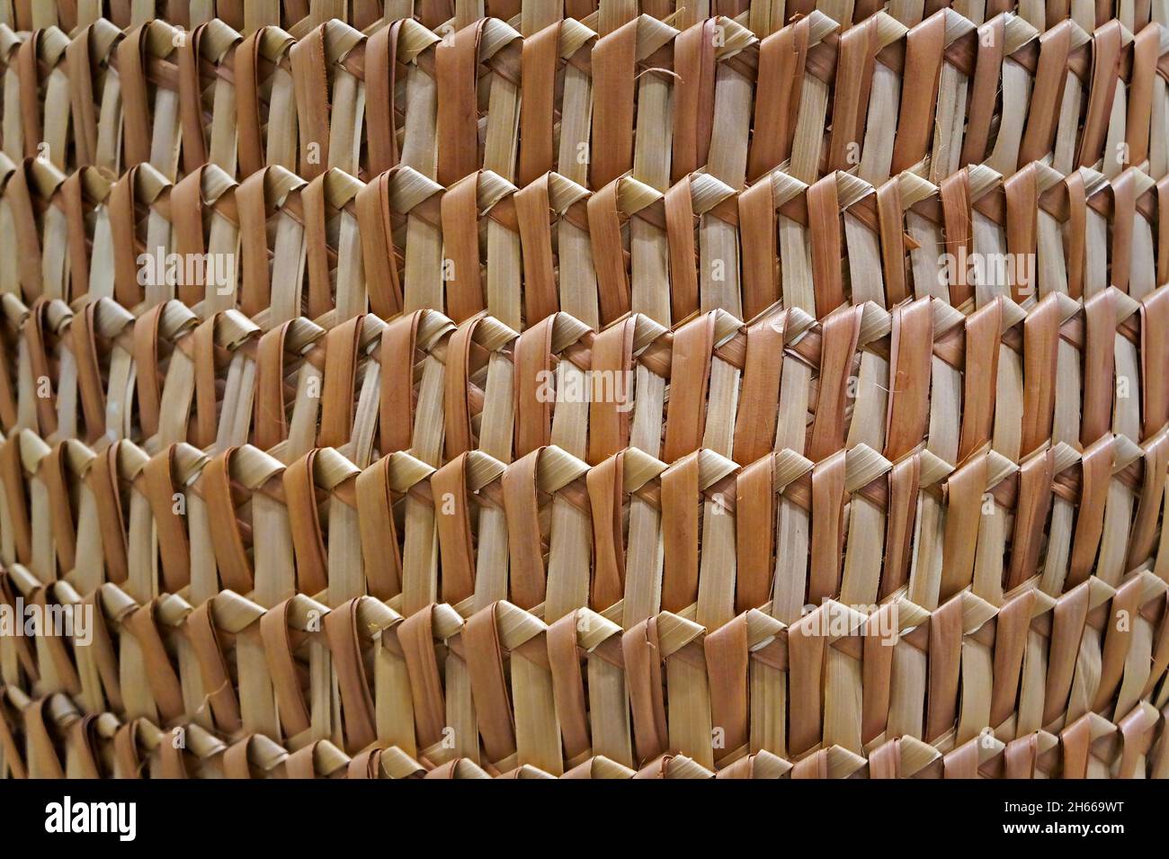 Straw basket detail texture background Stock Photo