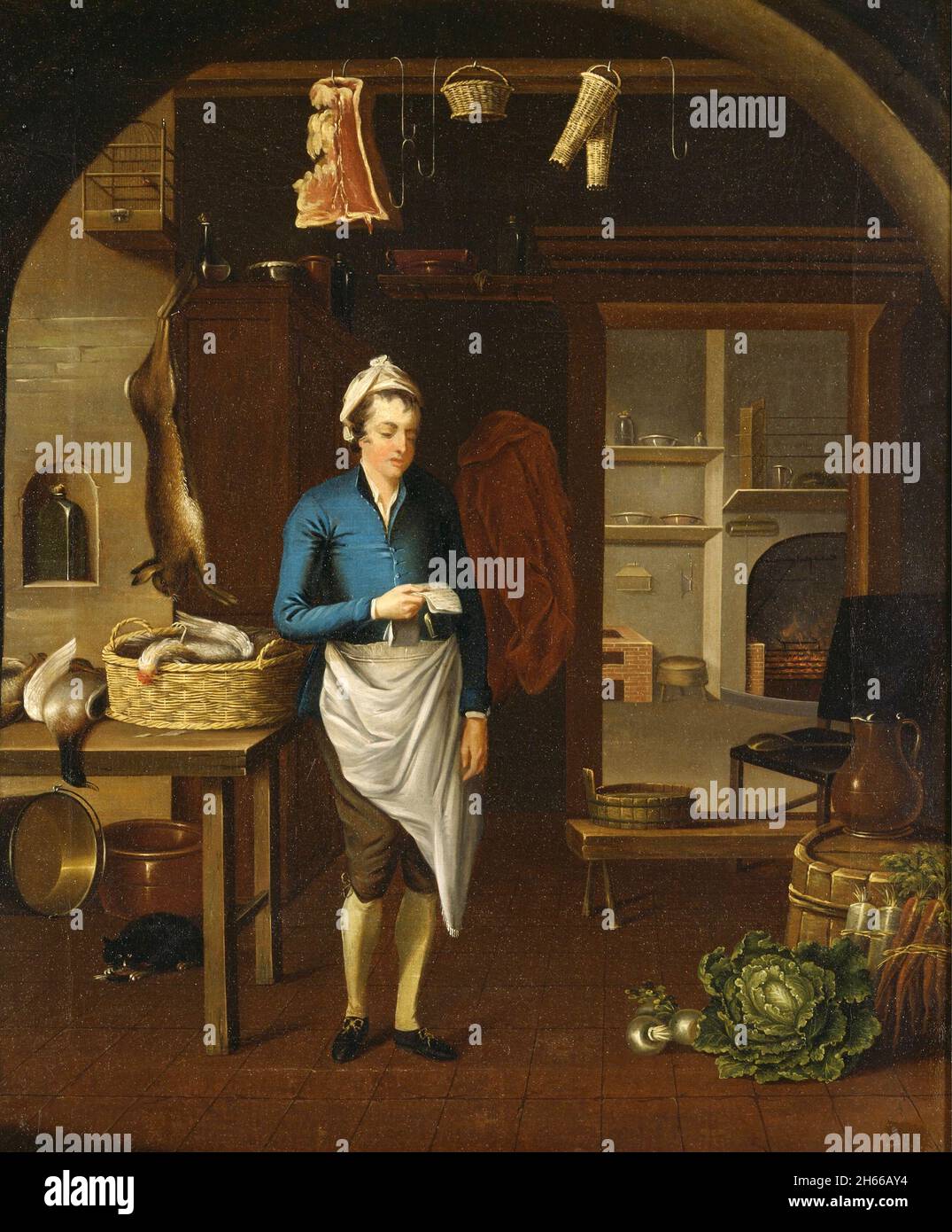 John Atkinson - Kitchen Scene - 1771 Stock Photo