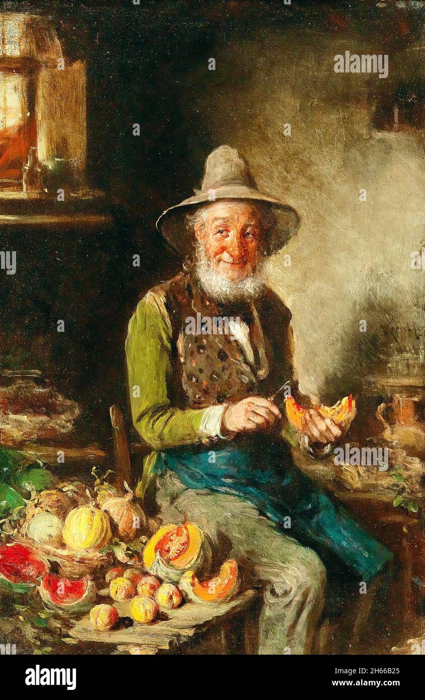 Hermann Kern - The Fruit Seller - 1904. Stock Photo