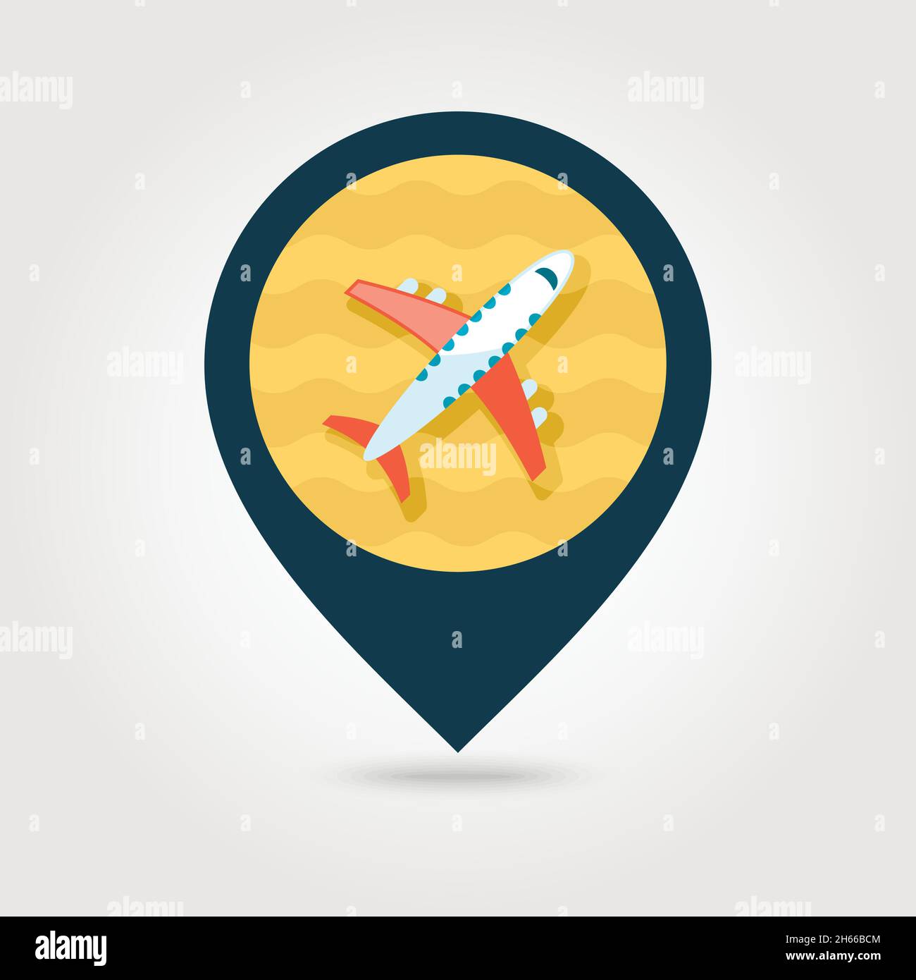 Aircraft vector pin map icon. Travel Map pointer. Summer Map markers ...