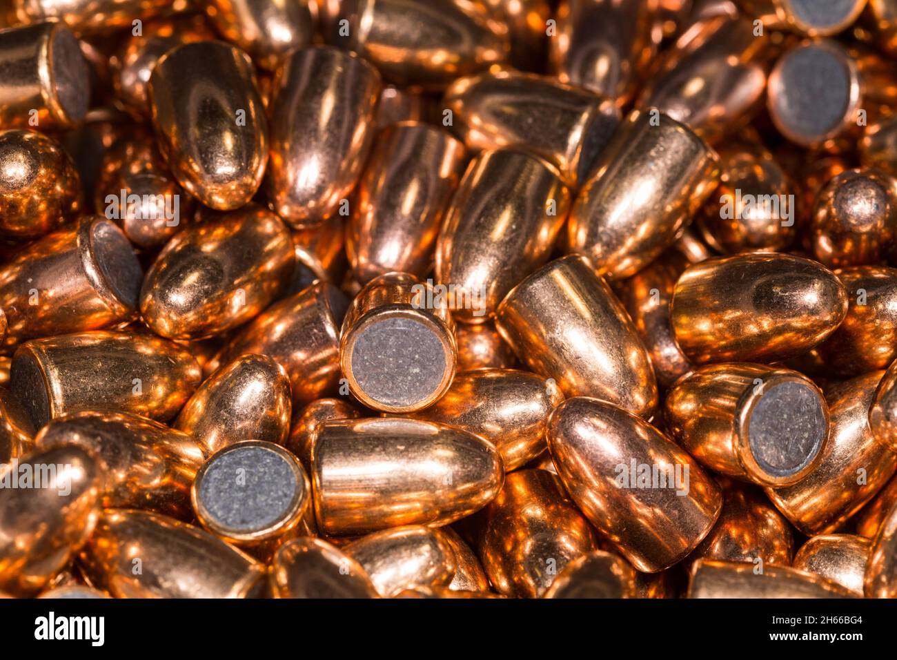 Full Metal Jacketed handgun bullets Stock Photo Alamy