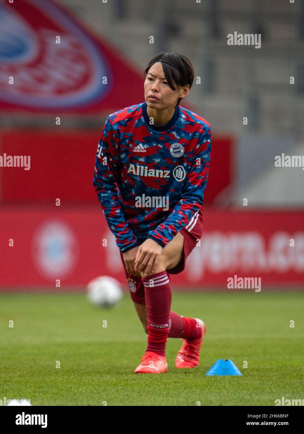 Saki Kumagai (3 FC Bayern Mnchen) at the Flyeralarm Frauen Bundesliga  match between FC Bayern Munich and VfL Wolfsburg at FC Bayern Campus, Munich.  Michaela Merk Stock Photo - Alamy