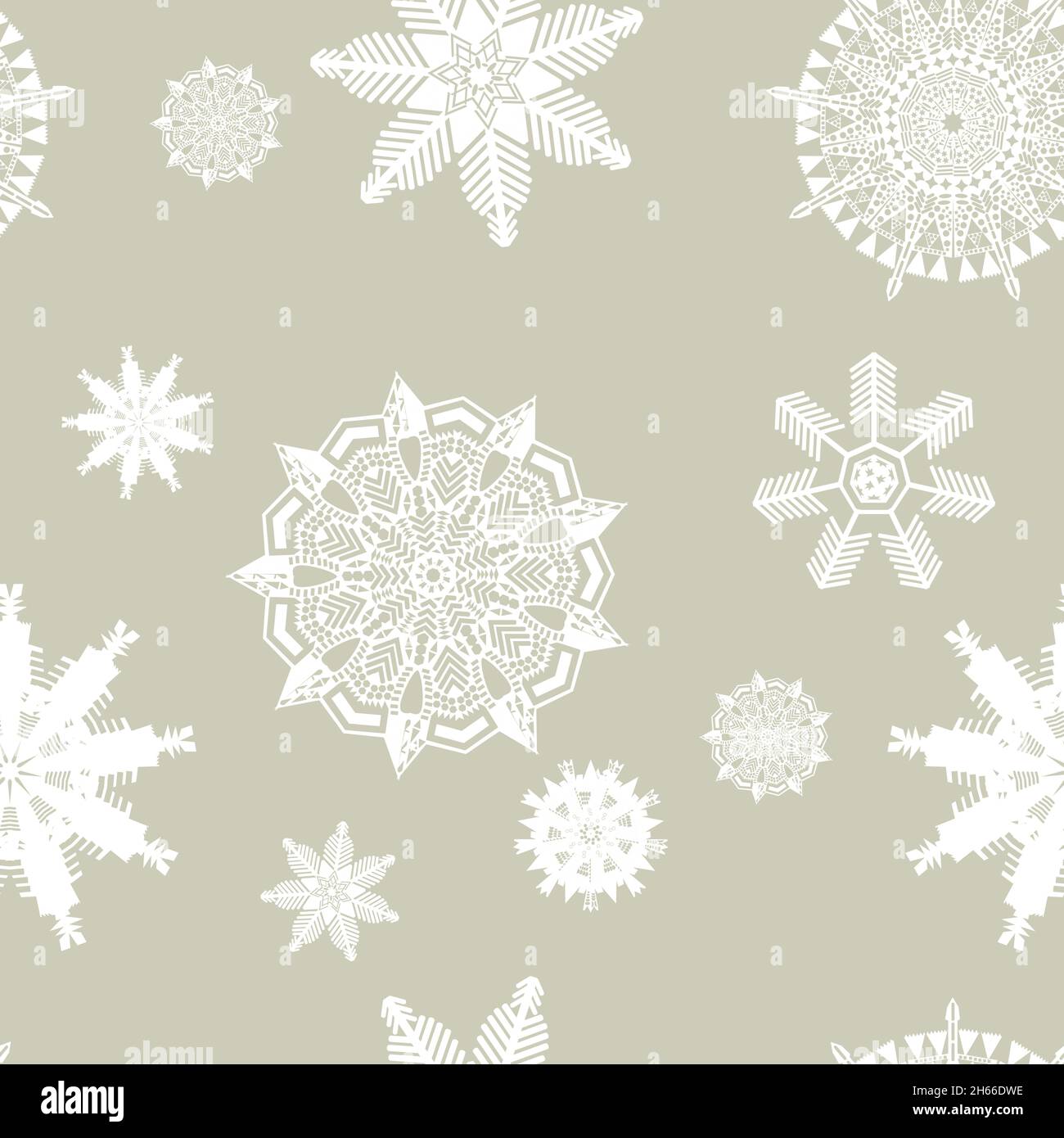 patern white falling snowflakes on a light background Stock Vector