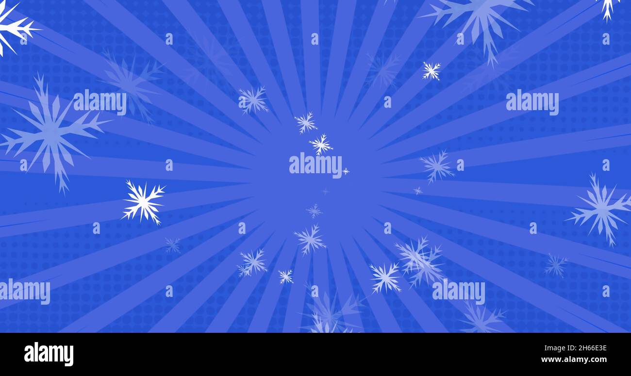 Blue christmas background falling snowflakes hi-res stock photography ...
