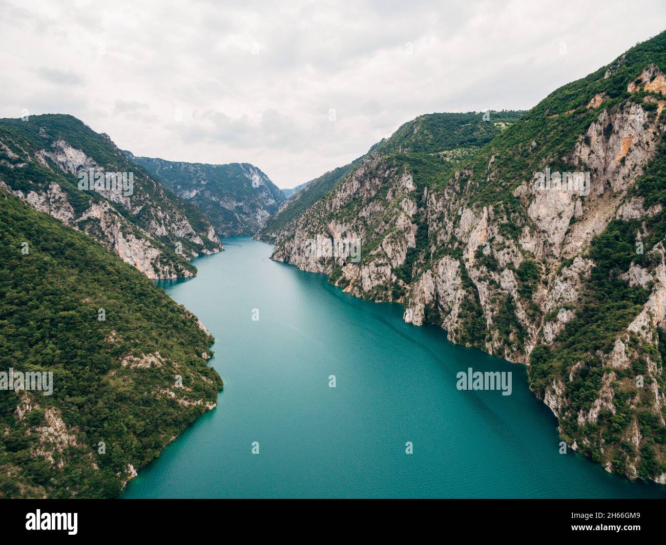 Piva Reka Aerial view piva lake canyon hi-res stock photography and images - Alamy