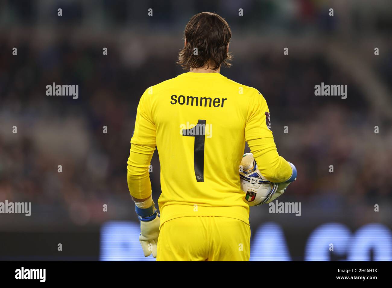 Rome, Italy, 12th November 2021. Yann Sommer of Switzerland during the FIFA World Cup qualifiers match at Stadio Olimpico, Rome. Picture credit should read: Jonathan Moscrop / Sportimage Stock Photo
