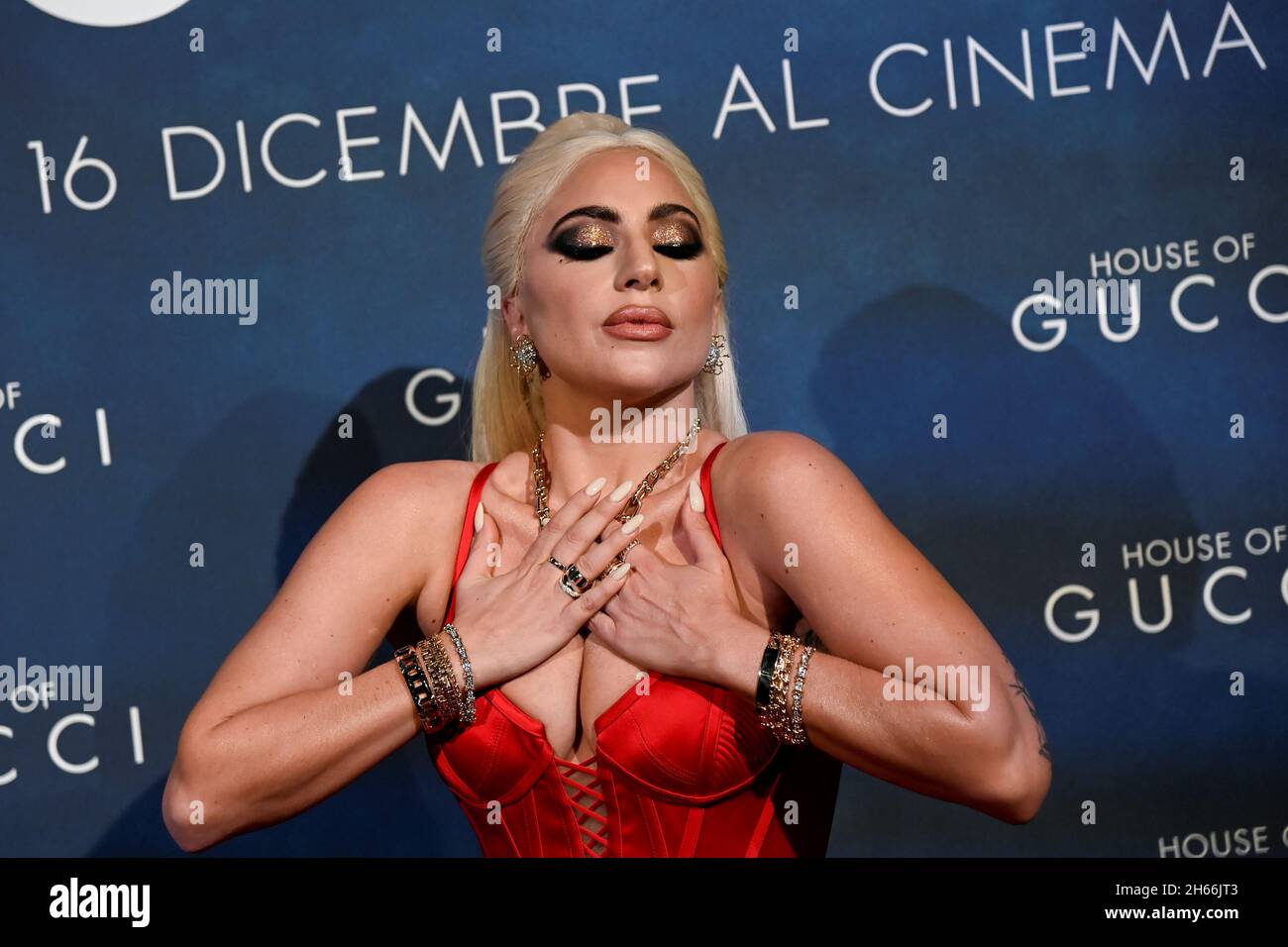 Cast member Lady Gaga arrives at the UK Premiere of the film 'House of Gucci'  at Leicester Square in London, Britain, November 9, 2021. REUTERS/Henry  Nicholls Stock Photo - Alamy