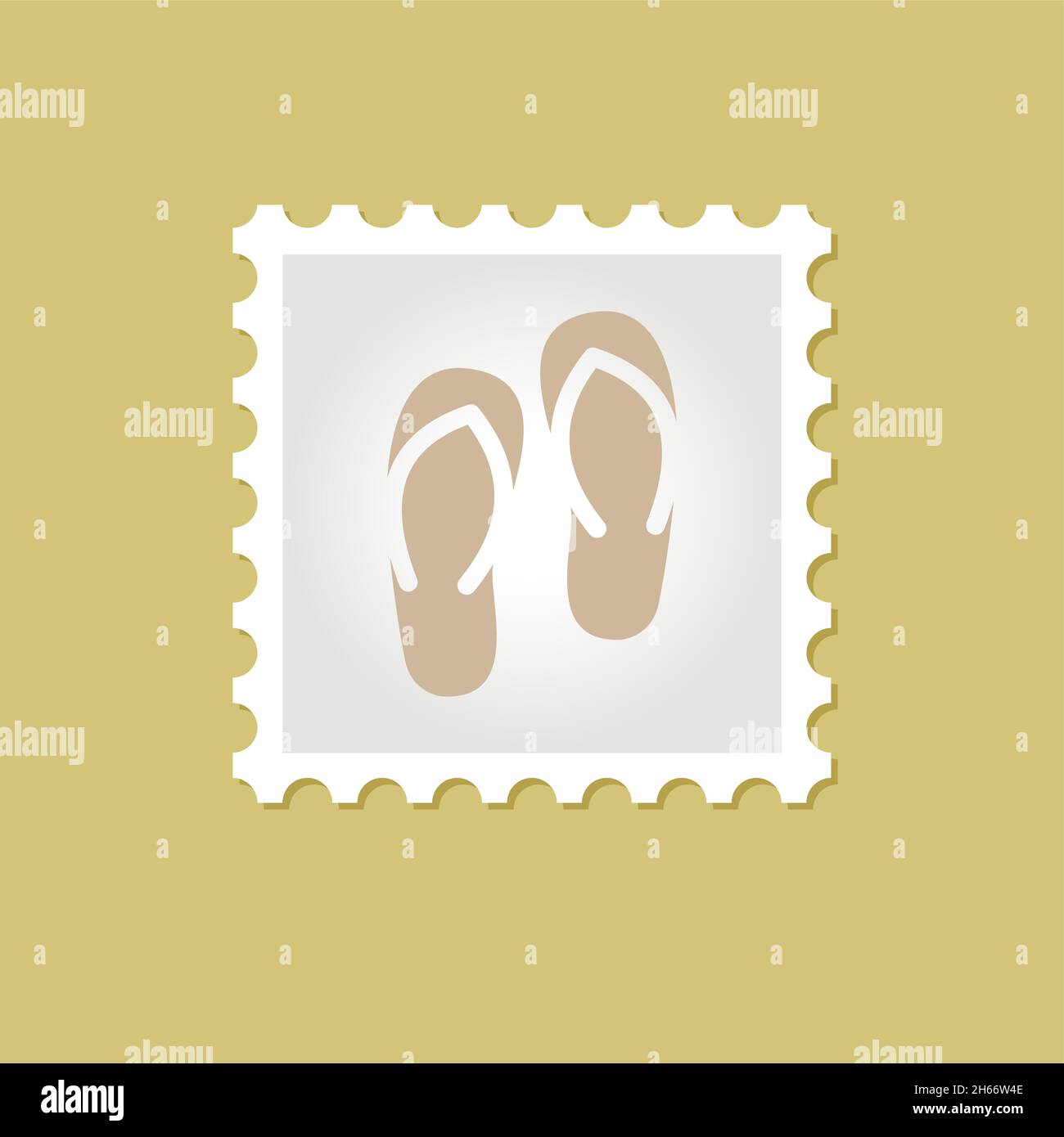 Flip Flops vector stamp outline, eps 10 Stock Vector Image & Art - Alamy