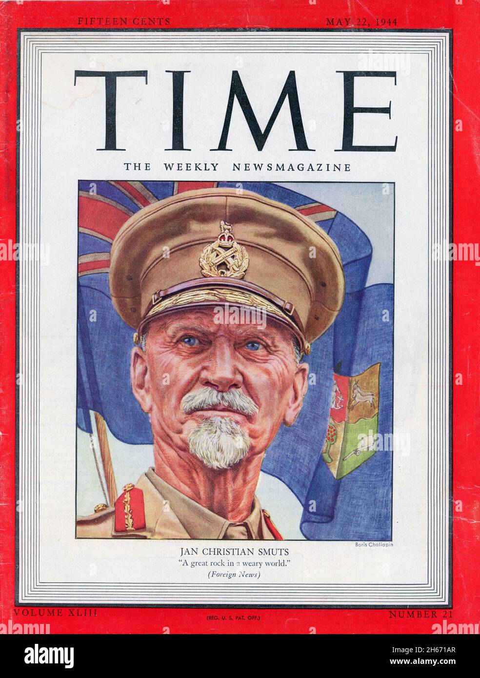 22 May 1944 issue of 'Time' magazine cover, USA Stock Photo