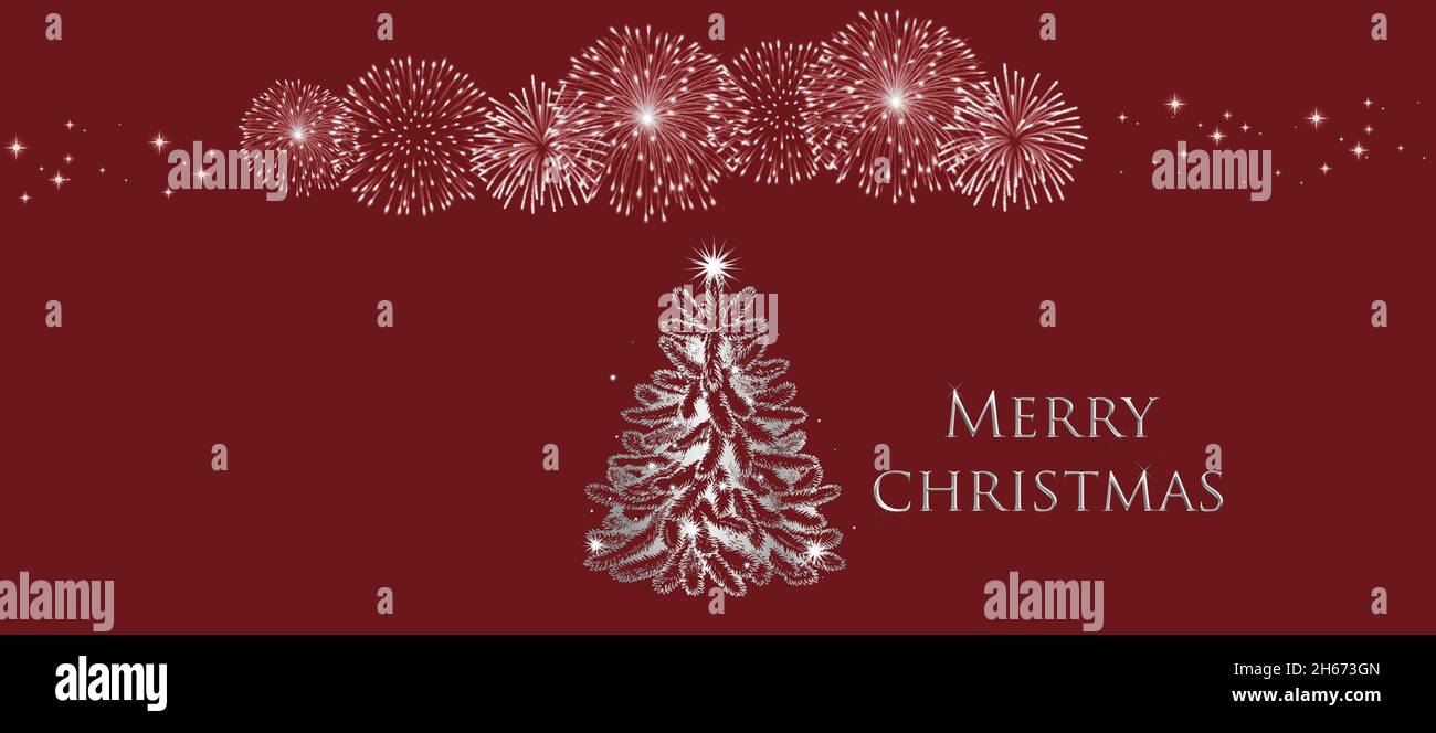 Christmas background with bokeh lights and Christmas tree Stock Photo ...