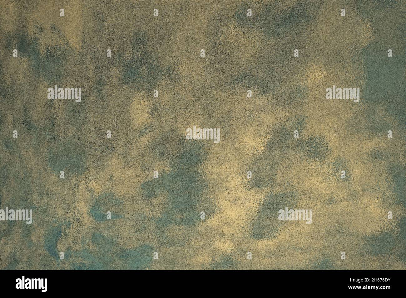 Expressive creative abstract structural yellow cyan grunge textured background Stock Photo