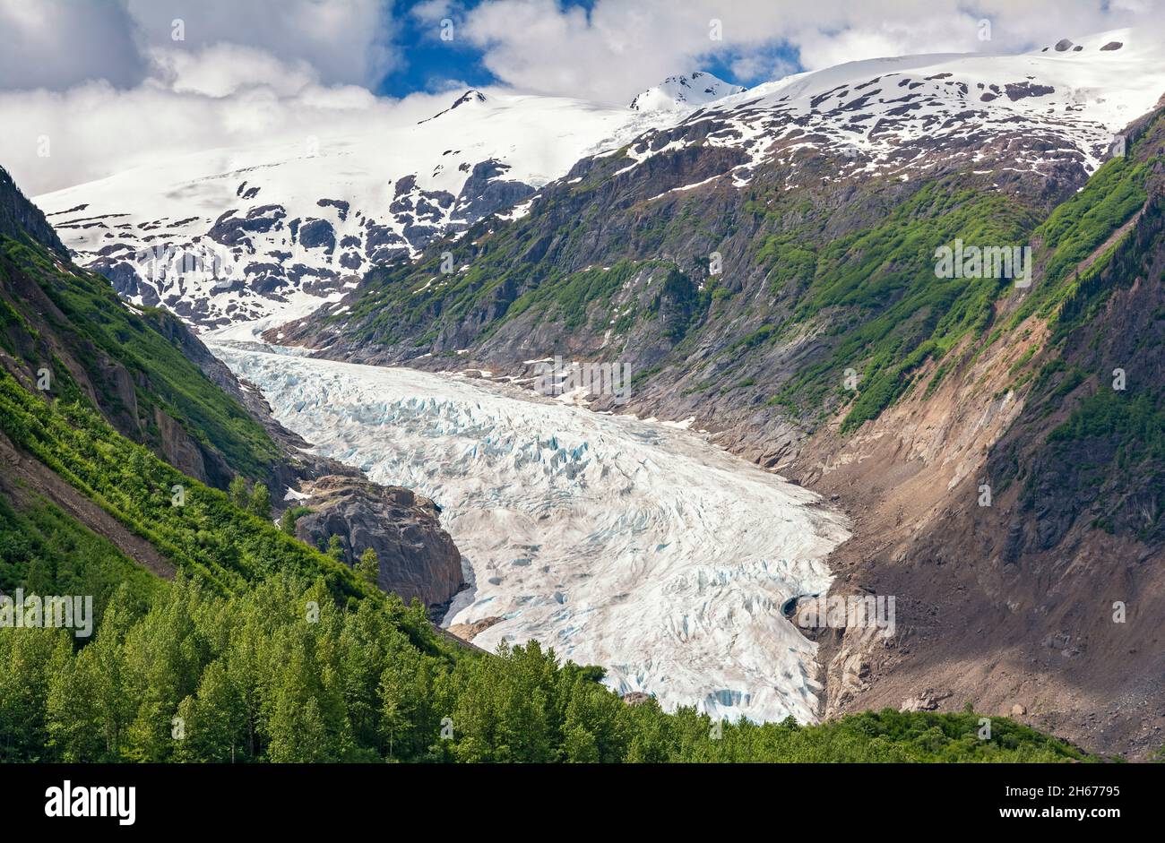 Canada, British Columbia, Bear Glacier, view from Hwy 37A road to Stewart, BC & Hyder, Alaska Stock Photo